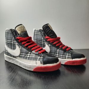 NIKE BLAZER HIGH PLAID SIZE 6.5
